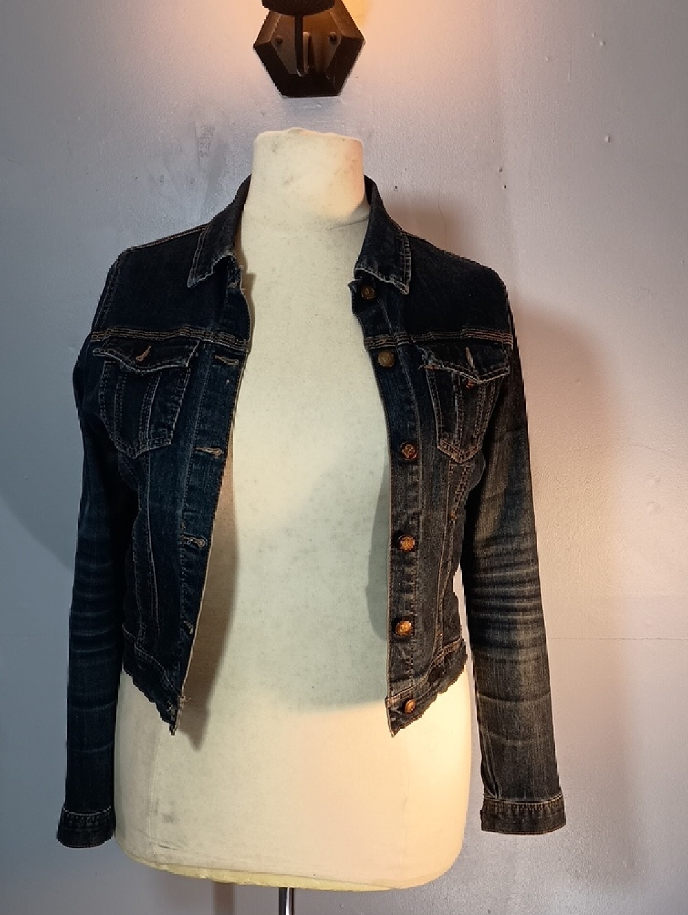 d. jeans Dark Indigo Cropped Denim Jacket
